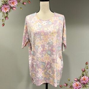 LulaRoe Irma cassette print tunic top